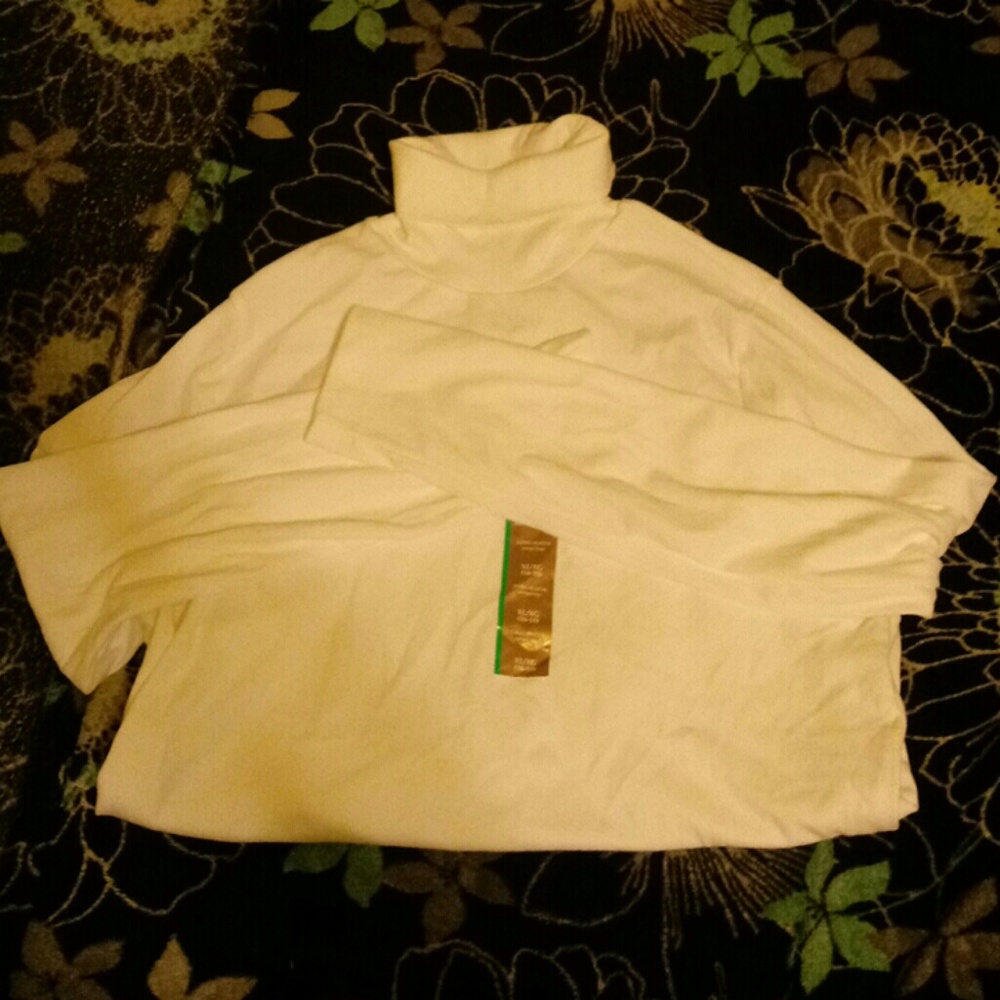 White long sleeve turtle neck